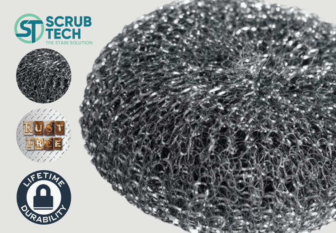 Galvanized Iron Mesh Scrubber | Kitchen Metal Scourer Scrubber Dish Wash Iron Mesh Material in Bulk Material