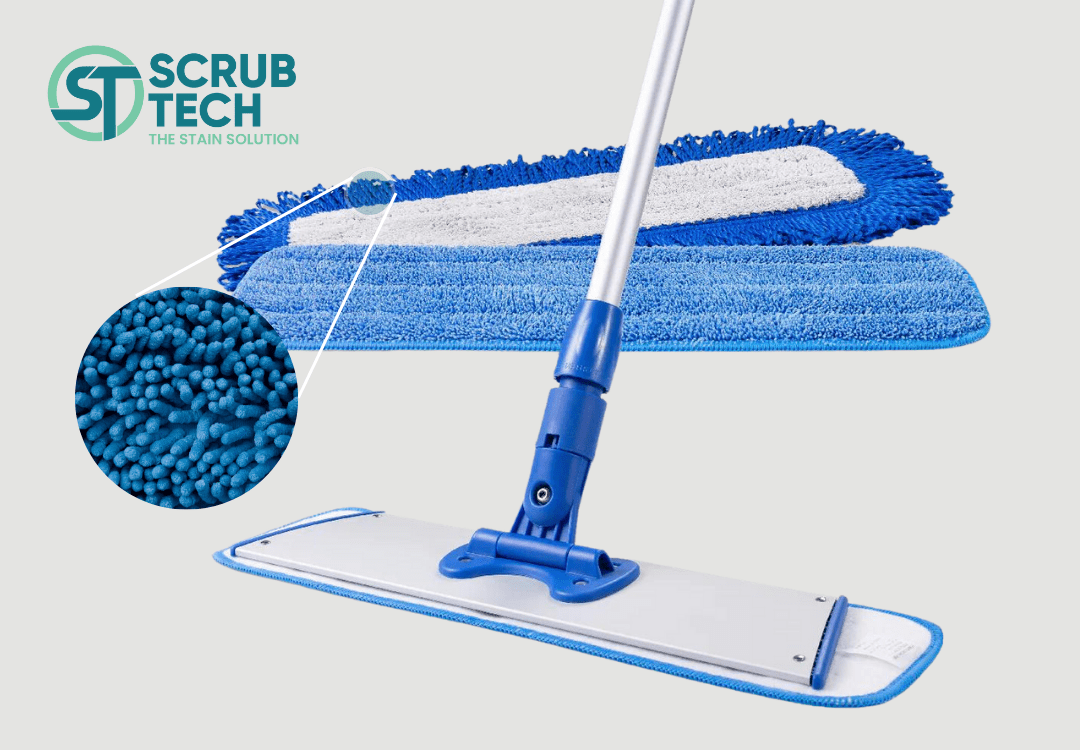 Mop, 180 Degree Floor Cleaner Home Cleaning Supply | Flat Mop Microfiber Wet Dust Mop Wet & Dry Mop Plastic Rod