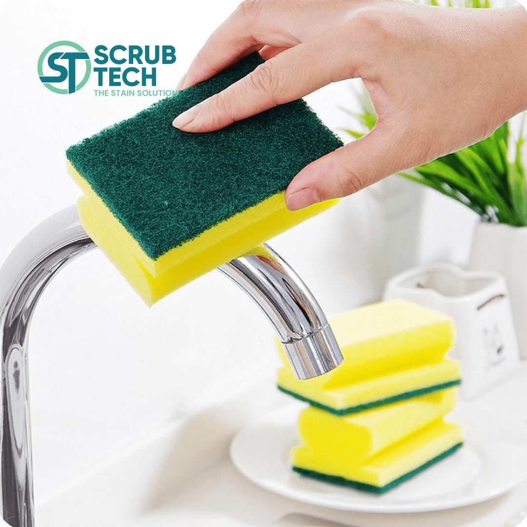 Custom Printed Kitchen Cleaning Sponge Scouring Pads Utensil Cellulose Cleaning Sponge