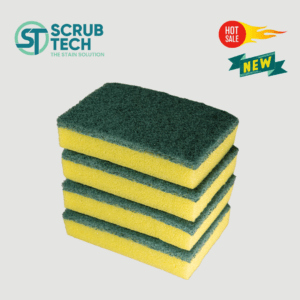 Custom Printed Kitchen Cleaning Sponge Scouring Pads Utensil Cellulose Cleaning Sponge