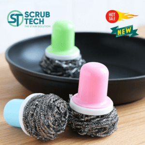 Stainless Steel Wire Mesh Scourer Pad Handle in Bulk Material