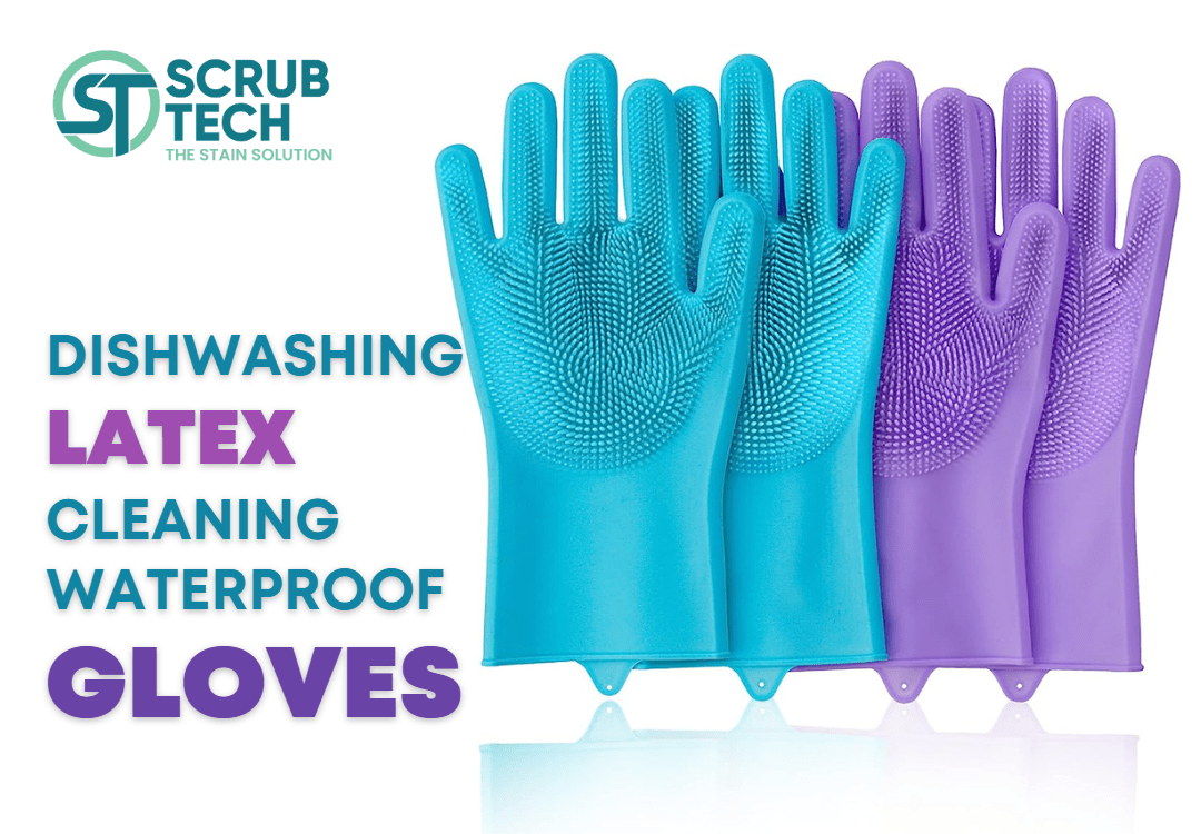 100% Food Grade Dishwashing Cleaning Silicone Rubber Magic Scrubber Gloves with Wash Scrubber All in One