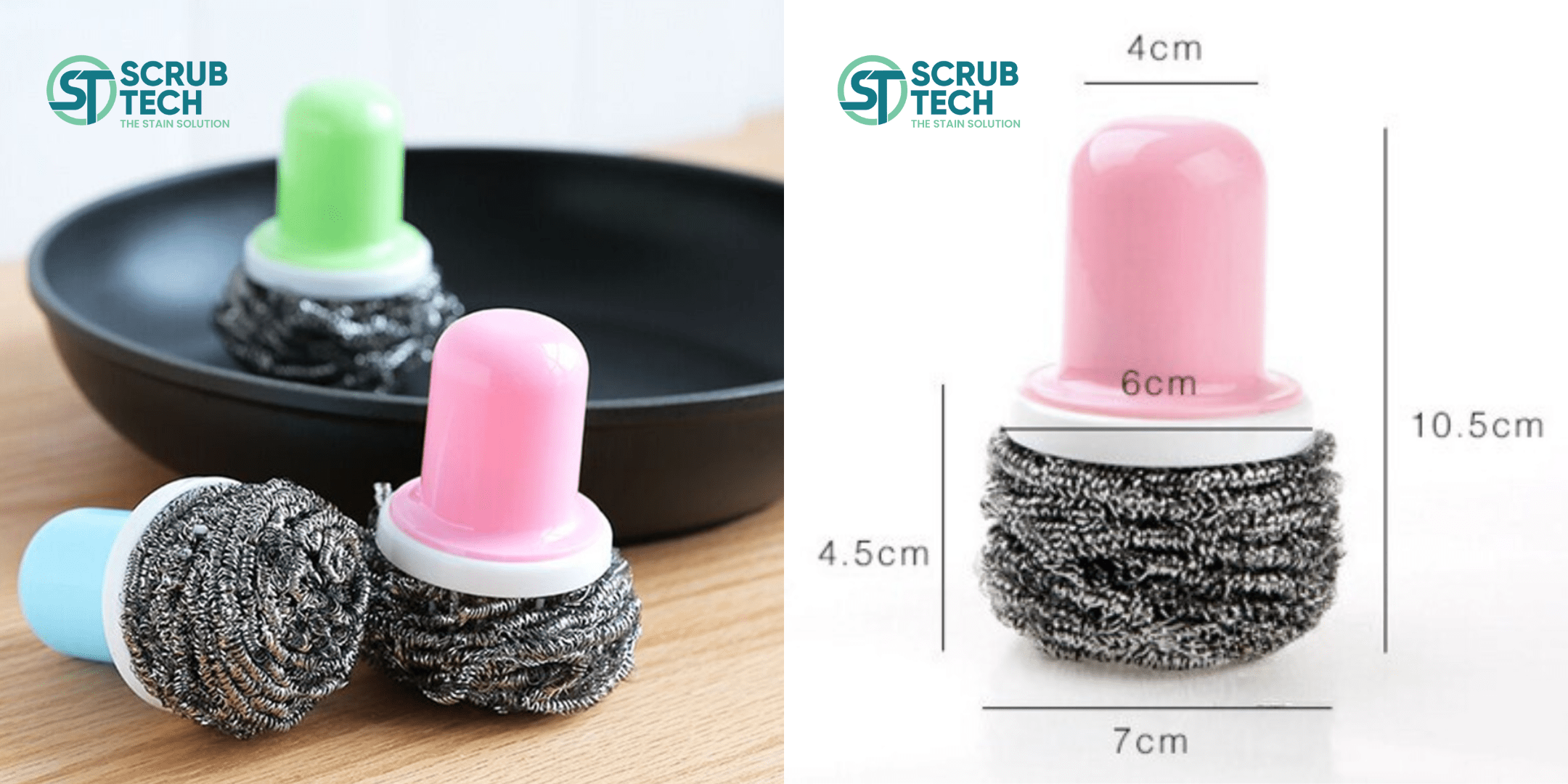 Stainless Steel Wire Mesh Scourer Handle | Copper Scrubber Handle | Copper Scourer Pad Handle in Bulk Material